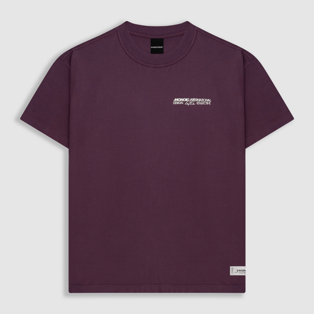 MONOIC RECORDS CAMISETA OVERSIZED BUILT FOR THE WORLD VINOTINTO