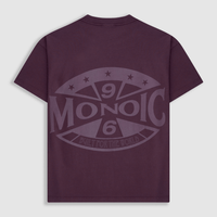 MONOIC RECORDS CAMISETA OVERSIZED BUILT FOR THE WORLD VINOTINTO