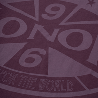 MONOIC RECORDS CAMISETA OVERSIZED BUILT FOR THE WORLD VINOTINTO