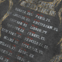 MONOIC RECORDS CAMISETA BOXY FIT WORLD TOUR GRIS DESGASTADO