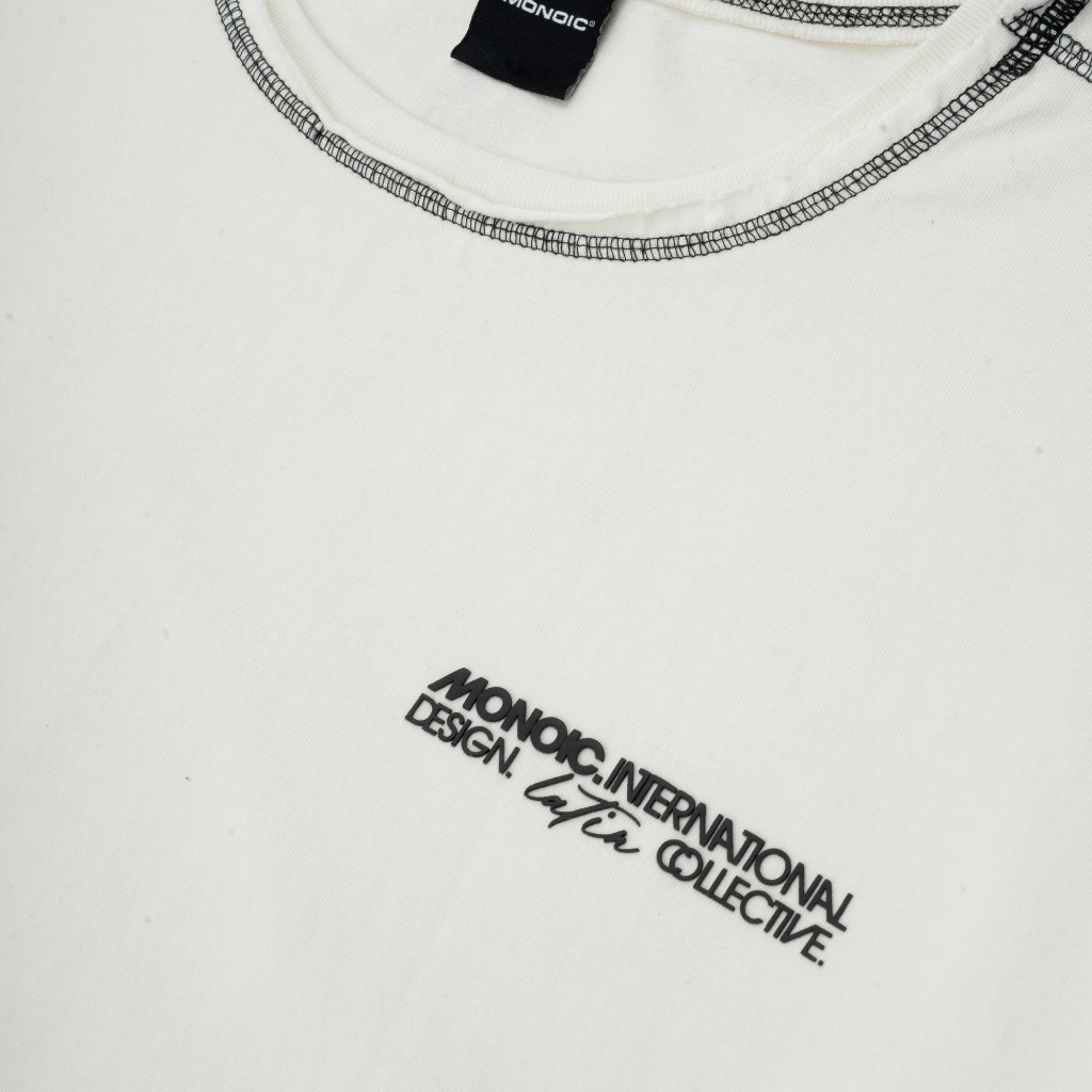 MONOIC RECORDS CAMISETA BOXY FIT DESIGN COLLECTIVE BLANCA