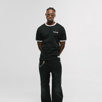 MONOIC RECORDS CAMISETA RINGER FIT NEGRA / BLANCO