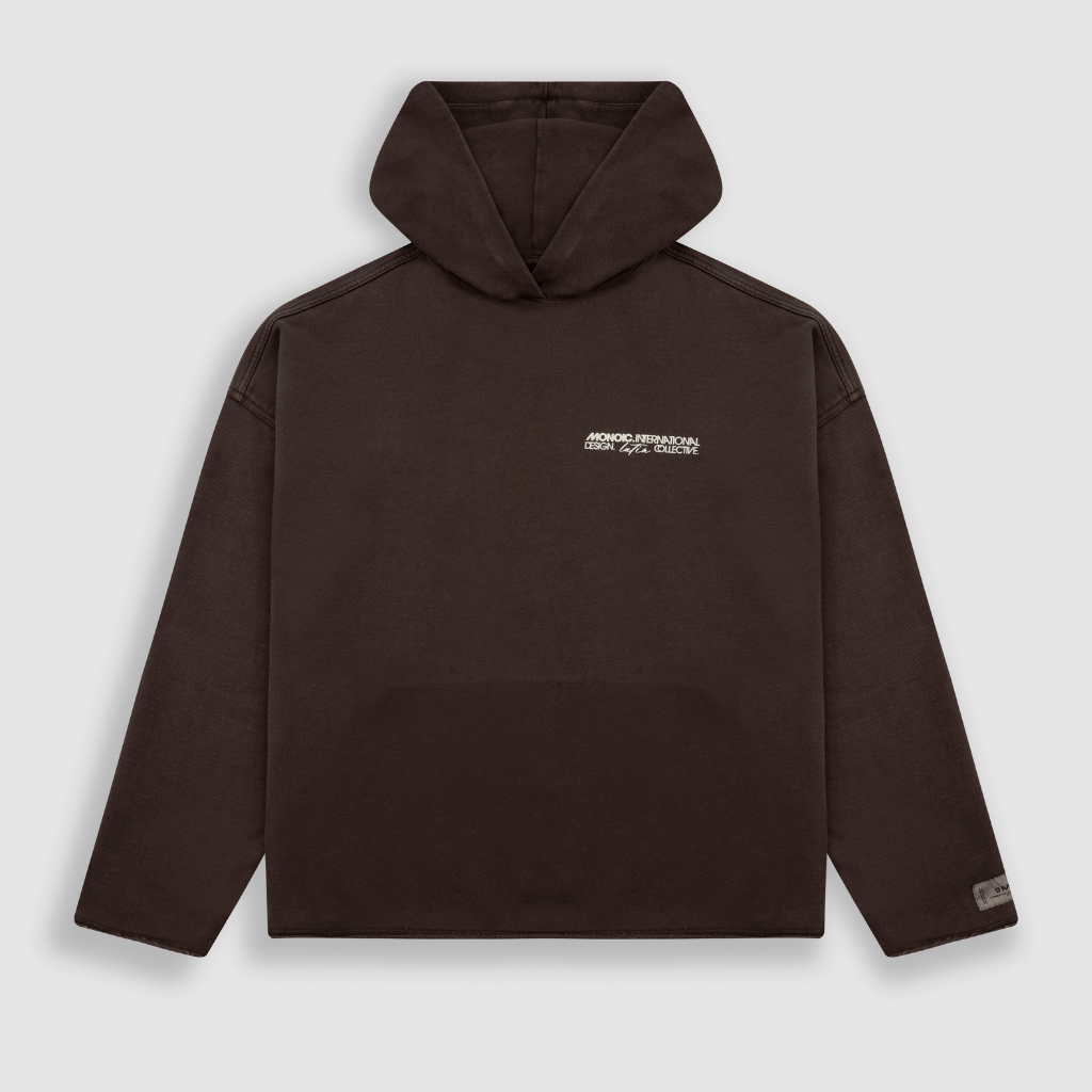 MONOIC RECORDS HOODIE COMPASS CAFE DESGASTADO