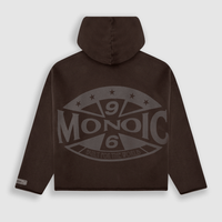 MONOIC RECORDS HOODIE COMPASS CAFE DESGASTADO