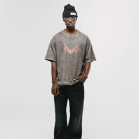 MONOIC RECORDS CAMISETA BOXY FIT WORLD TOUR GRIS DESGASTADO