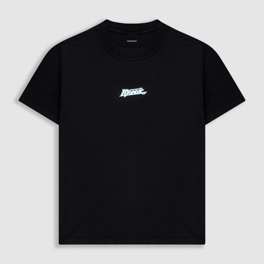 MONOIC RECORDS CAMISETA OVERSIZED RECORDS NEGRA