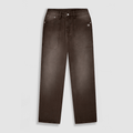 MONOIC RECORDS POCKET STRAIGHT JEANS CAFE DESGASTADO