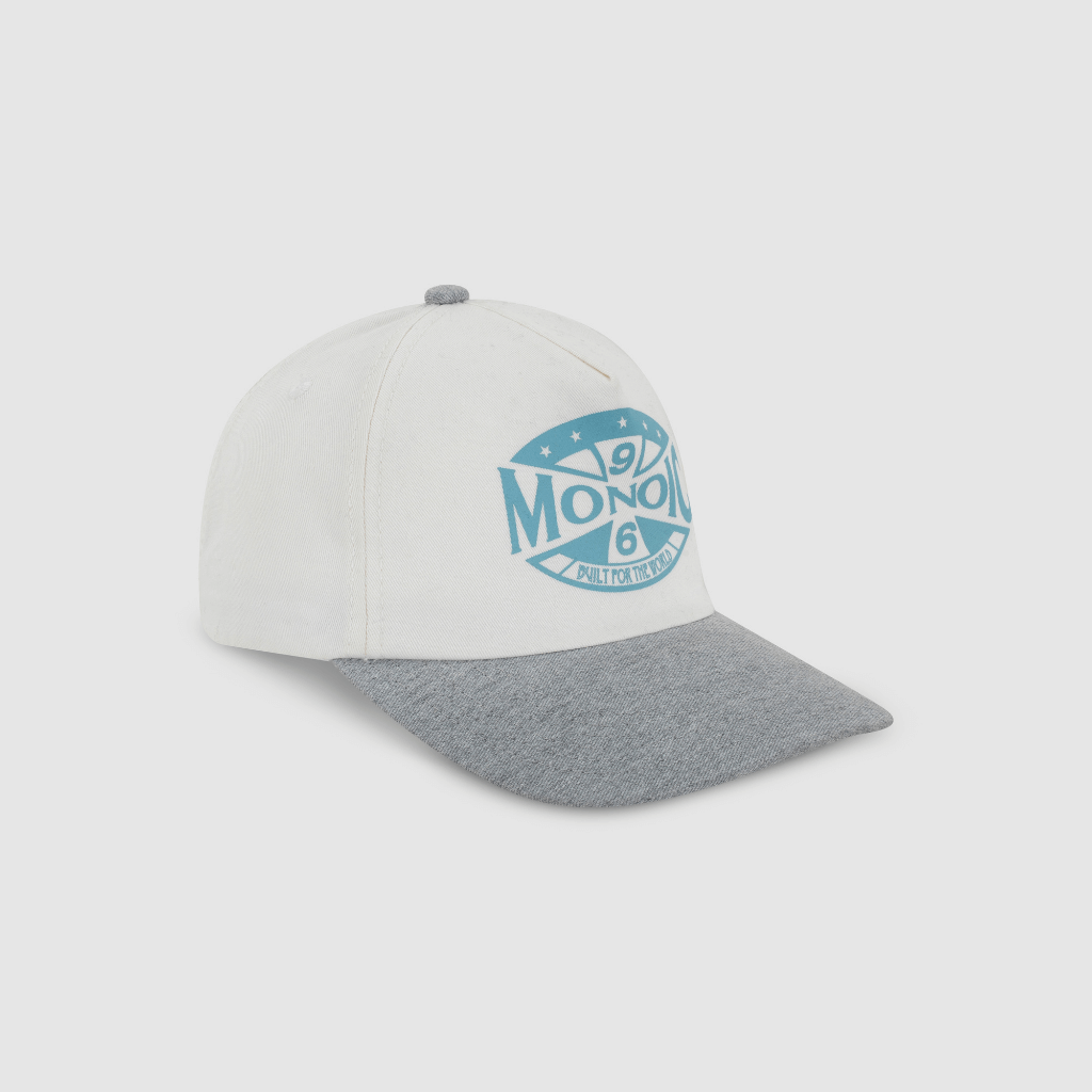 MONOIC RECORDS COMPASS GORRA AJUSTABLE BLANCO HUESO Y AZUL CLARO