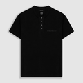 MONOIC RECORDS CAMISETA HENLEY NEGRA