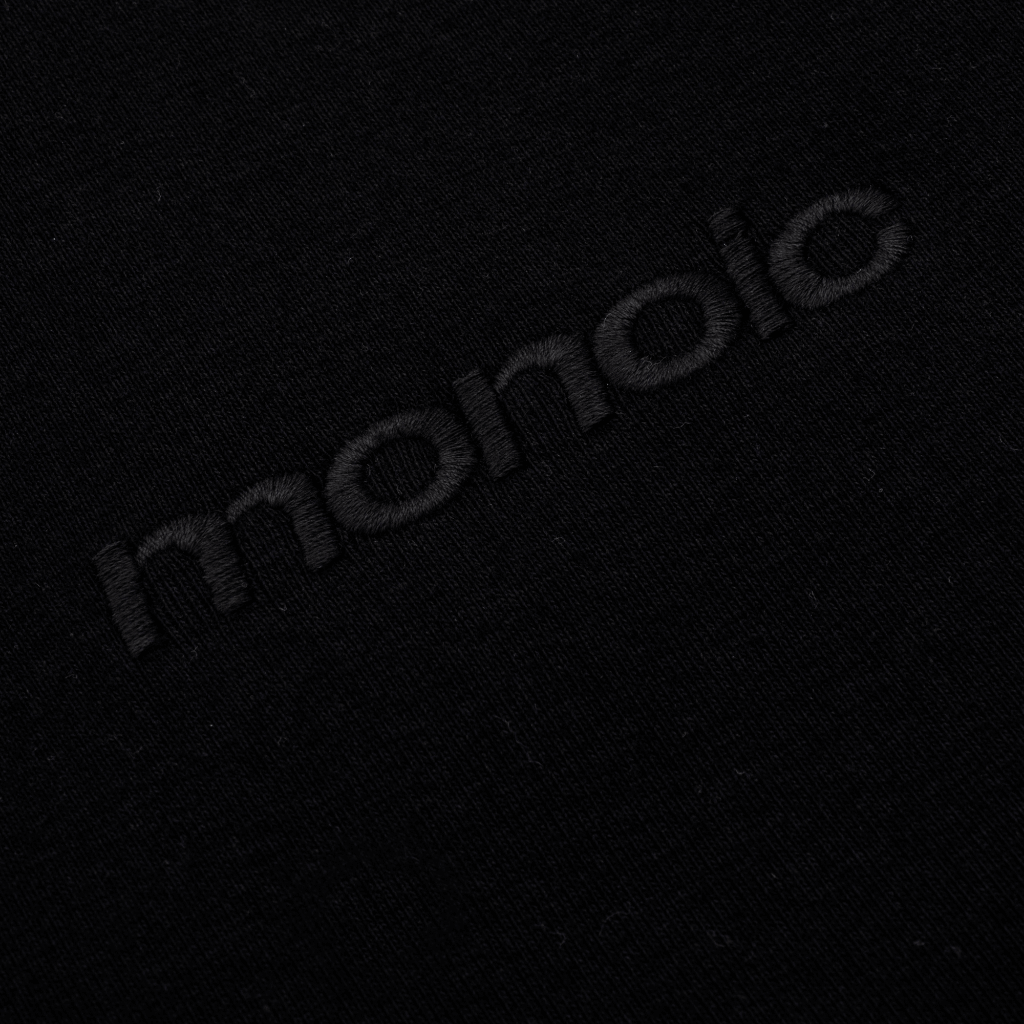 MONOIC RECORDS CAMISETA HENLEY NEGRA