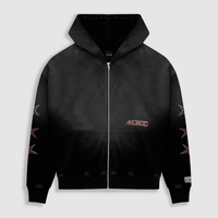 MONOIC RECORDS BUZO DE CIERRE MONOIC NECORDS NEGRO DESGASTADO