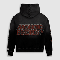 MONOIC RECORDS BUZO DE CIERRE MONOIC NECORDS NEGRO DESGASTADO