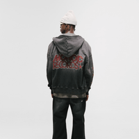 MONOIC RECORDS BUZO DE CIERRE MONOIC NECORDS NEGRO DESGASTADO