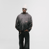 MONOIC RECORDS BUZO DE CIERRE MONOIC NECORDS NEGRO DESGASTADO