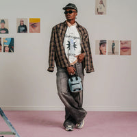 TRUE TOO BRIGHT TO MISS SIDEKICK DENIM CROSSBODY BAG AZUL