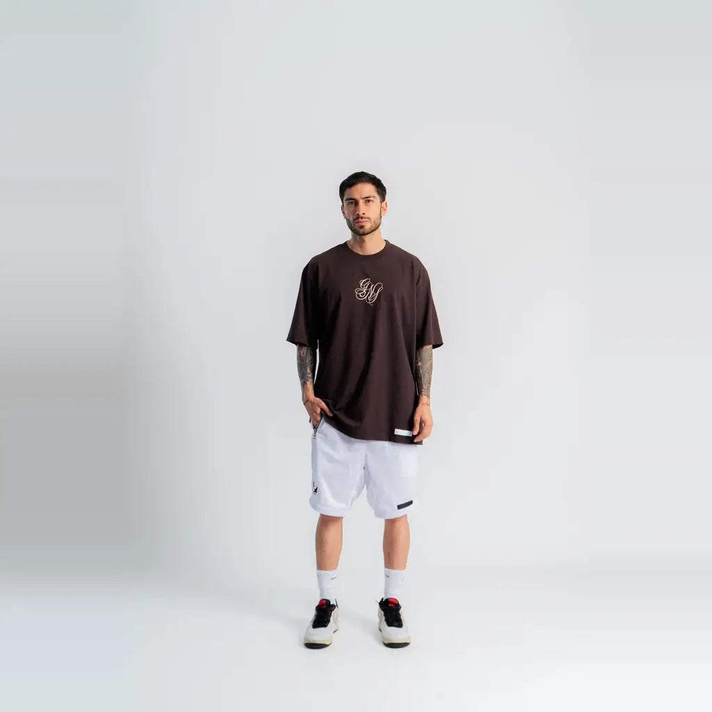 AURUM GEMS & STONES COFFEE GEMS CAMISETA SEMI OVERSIZED CAFE