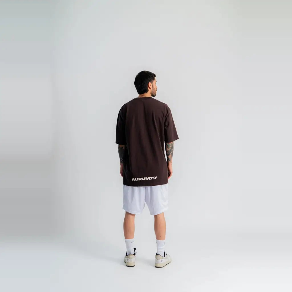 AURUM GEMS & STONES COFFEE GEMS CAMISETA SEMI OVERSIZED CAFE