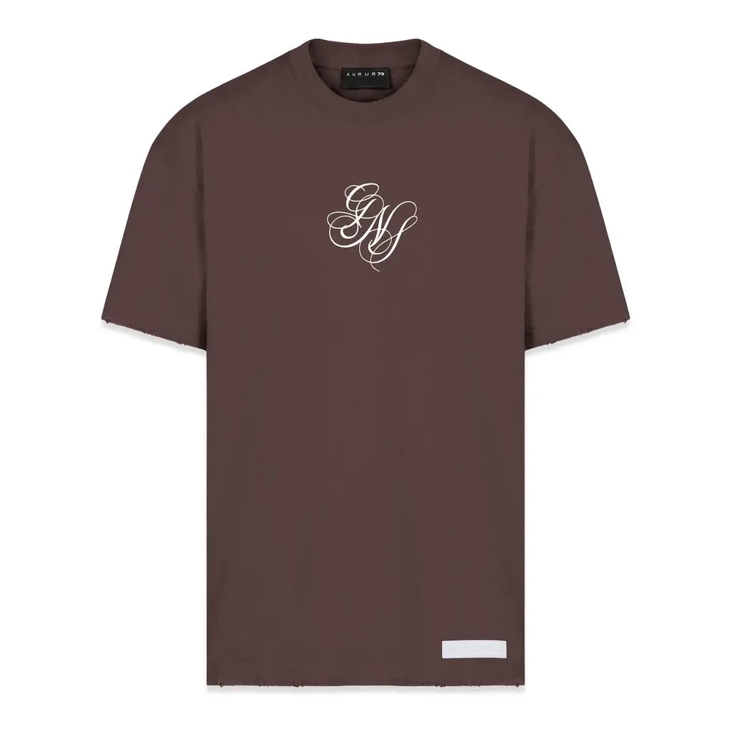 AURUM GEMS & STONES COFFEE GEMS CAMISETA SEMI OVERSIZED CAFE