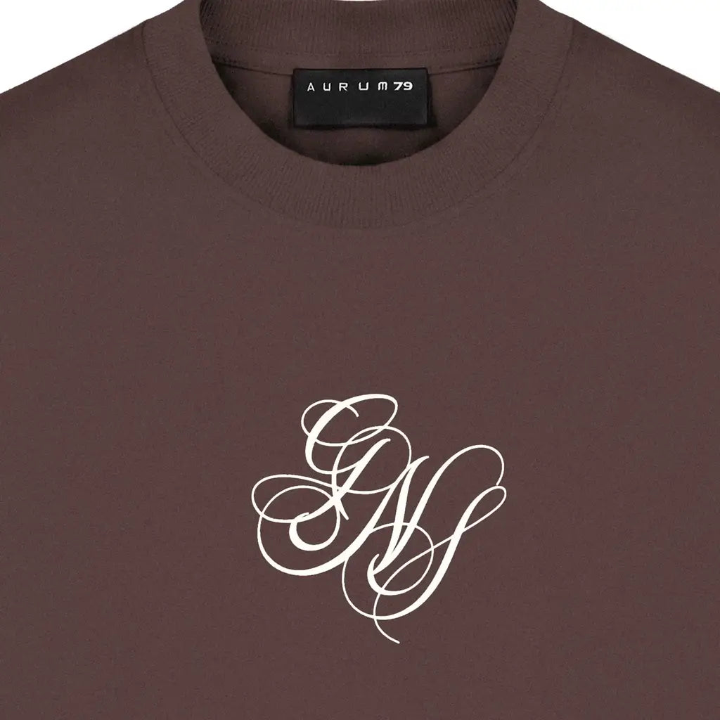 AURUM GEMS & STONES COFFEE GEMS CAMISETA SEMI OVERSIZED CAFE