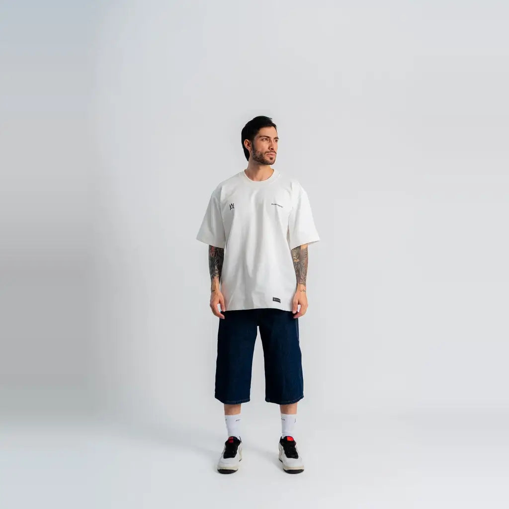 AURUM GEMS & STONES ICED STAR CAMISETA OVERSIZED BLANCA