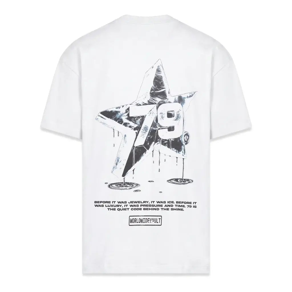 AURUM GEMS & STONES ICED STAR CAMISETA OVERSIZED BLANCA