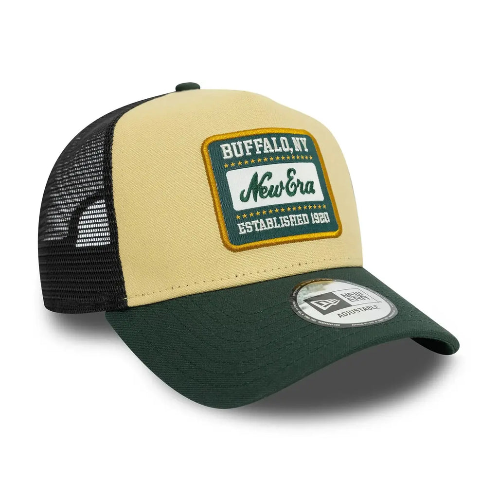NEW ERA 9FORTY A-FRAME  NE PATCH CANVAS TRUCKER GORRA AJUSTABLE VERDE