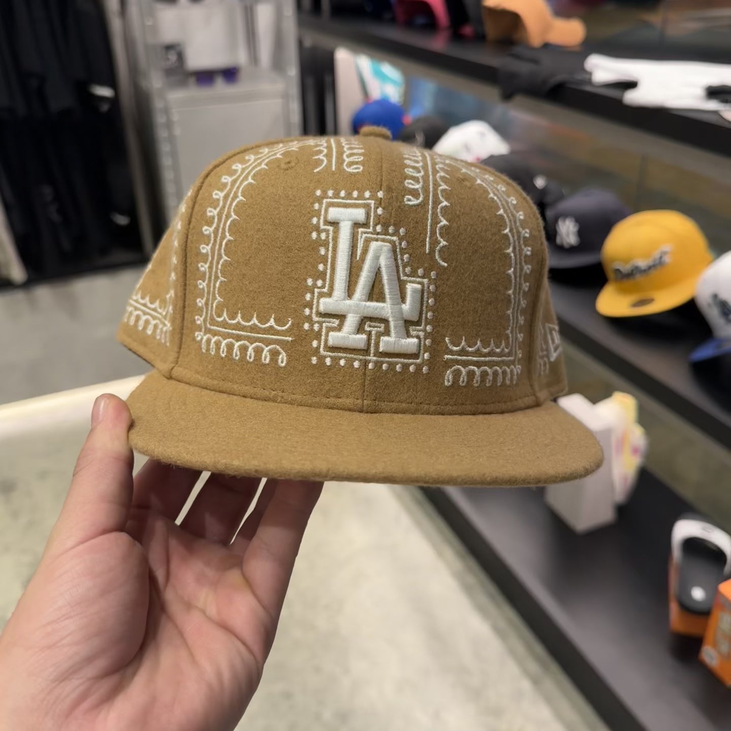 NEW ERA 59FIFTY  MLB LA DODGERS GINGERBREAD GORRA CERRADA BEIGE