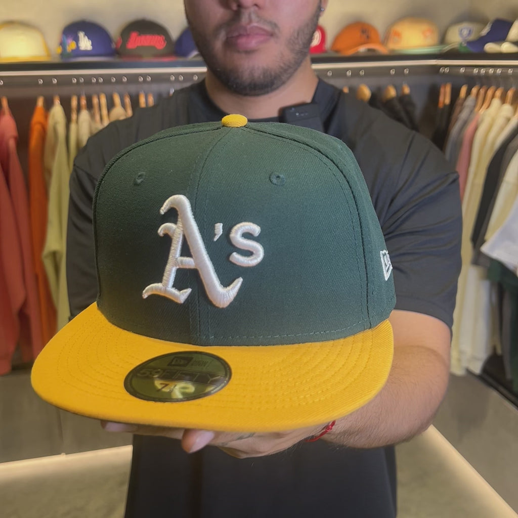 NEW ERA 59FIFTY MLB OAKLAND ATHLETICS CLOSED CAP GREEN / YELLOW 