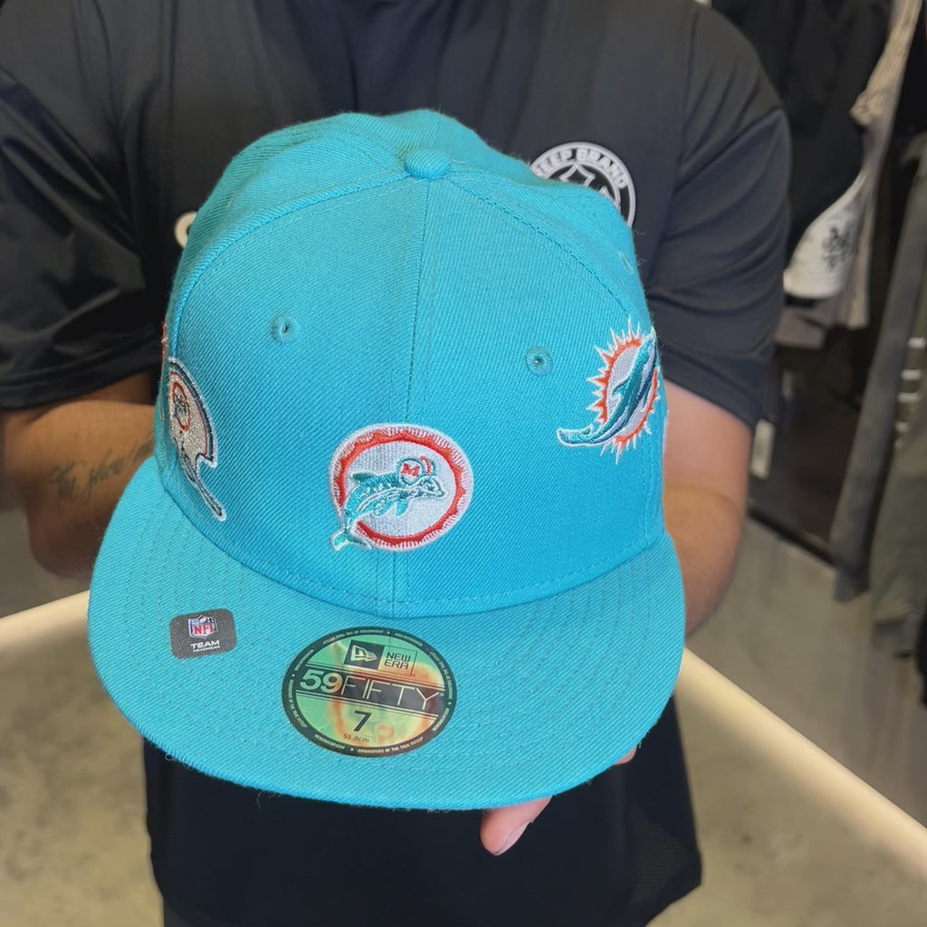 NEW ERA X JUST DON 59FIFTY NFL MIAMI DOLPHINS GORRA CERRADA AZUL