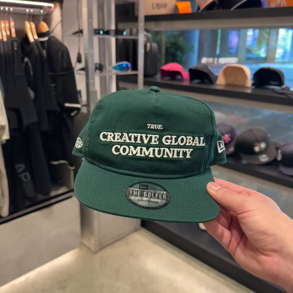 NEW ERA GOLFER TRUE CREATIVE GLOBLAL COMMUNITY GORRA AJUSTABLE VERDE