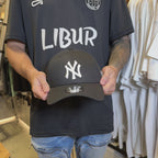 NEW ERA 9FORTY MLB NEW YORK YANKEES GORRA MVP BASICA AJUSTABLE NEGRA LOGO BLANCO