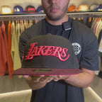 NEW ERA 59FIFTY NBA LA LAKERS 75TH GORRA CERRADA NEGRA / ROJO