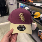 NEW ERA 9FORTY MLB CHICAGO WHITE SOX MOLESKIN CROWN GORRA AJUSTABLE MORADA