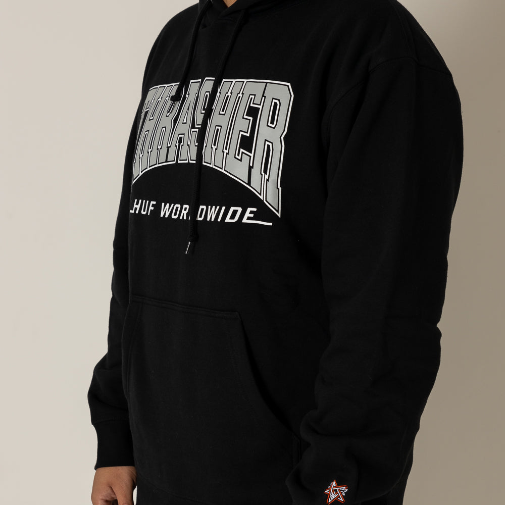 HUF X THRASHER BAYVIEW BUZO NEGRO