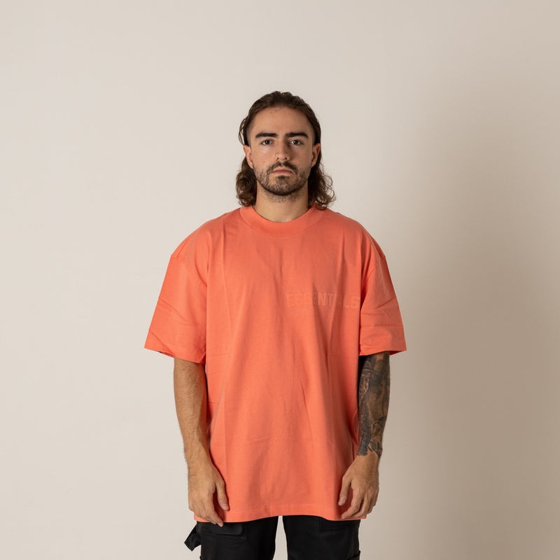 FEAR OF GOD ESSENTIALS OVERSIZE BASIC PINK T-SHIRT 