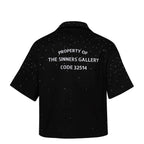 SINNERS THE NIGHT BLACK BUTTON SHIRT
