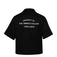 SINNERS LA NOCHE CAMISA DE BOTONES NEGRA