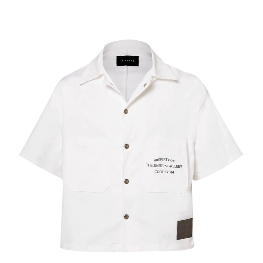 SINNERS THE WIND WHITE BUTTON SHIRT