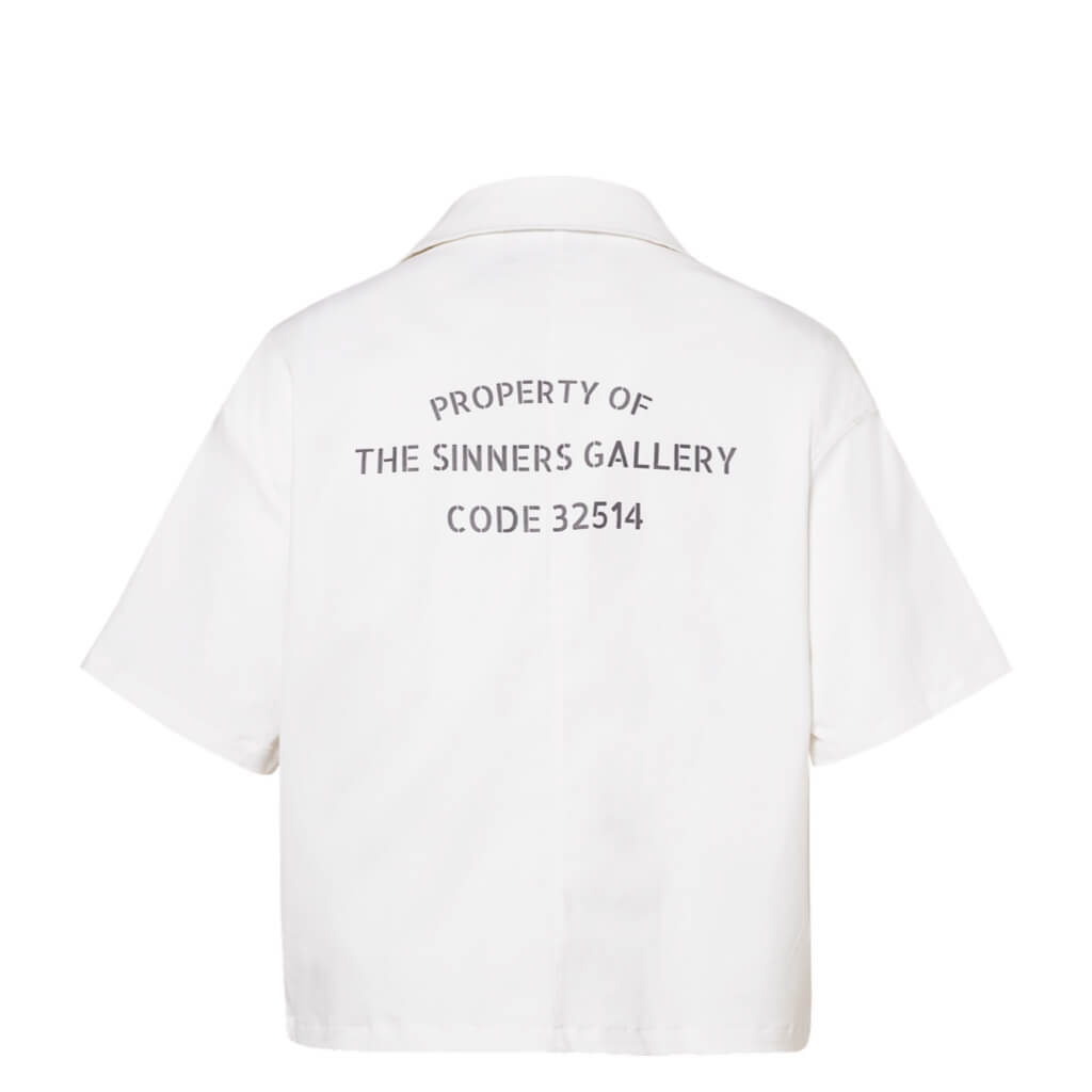 SINNERS THE WIND WHITE BUTTON SHIRT