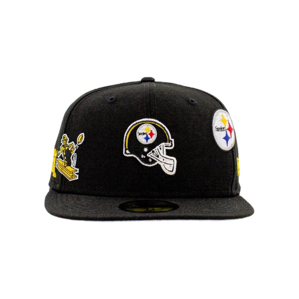 NEW ERA X JUST DON 59FIFTY NFL PITTSBURG STEELERS BLACK CLOSED CAP 