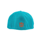 NEW ERA X JUST DON 59FIFTY NFL MIAMI DOLPHINS GORRA CERRADA AZUL POR ATRAS