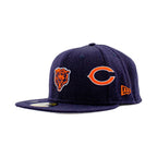 NEW ERA X JUST DON 59FIFTY NFL BEARS GORRA CERRADA AZUL NAVY DE LADO