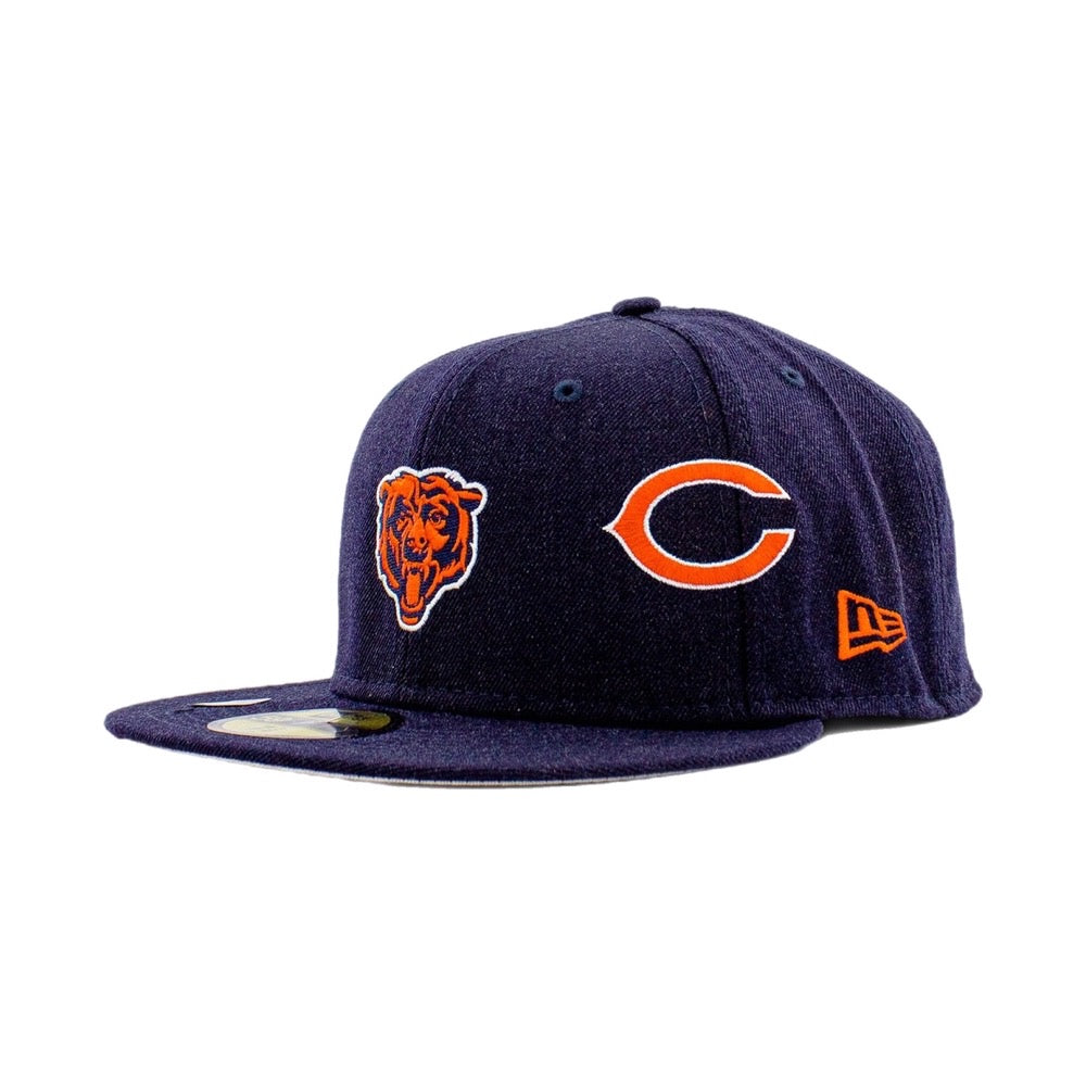 NEW ERA X JUST DON 59FIFTY NFL BEARS GORRA CERRADA AZUL NAVY DE LADO