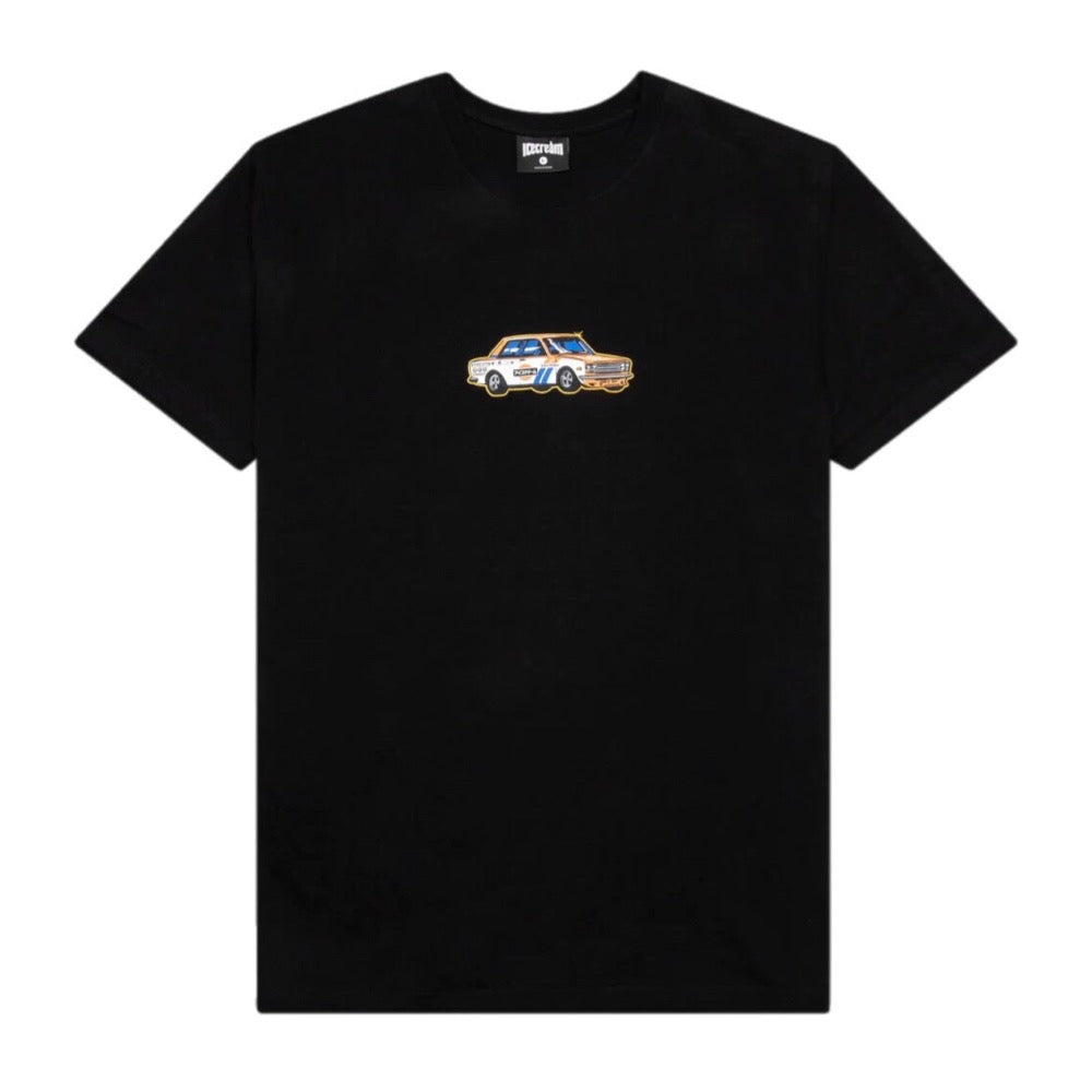 ICECREAM VROOM CAMISETA NEGRA DE FRENTE