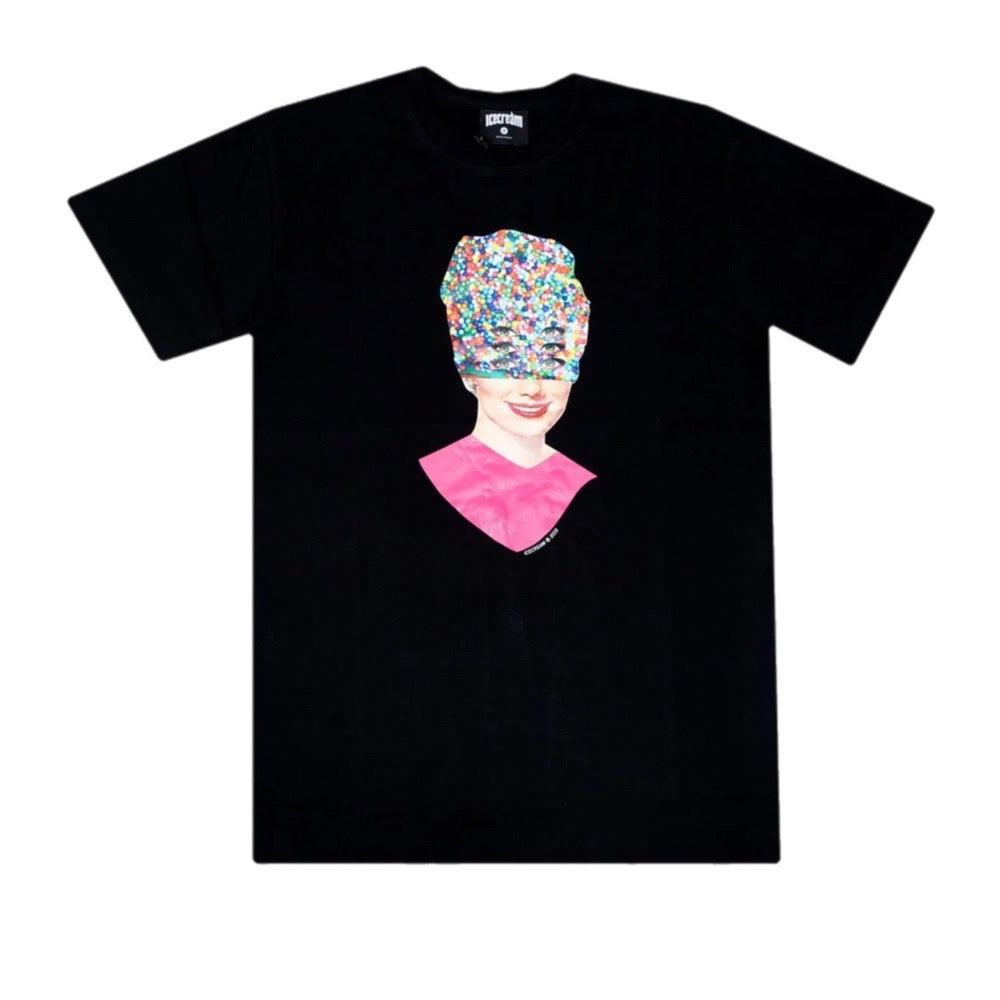 ICECREAM SPRINKLES CAMISETA NEGRA DE FRENTE