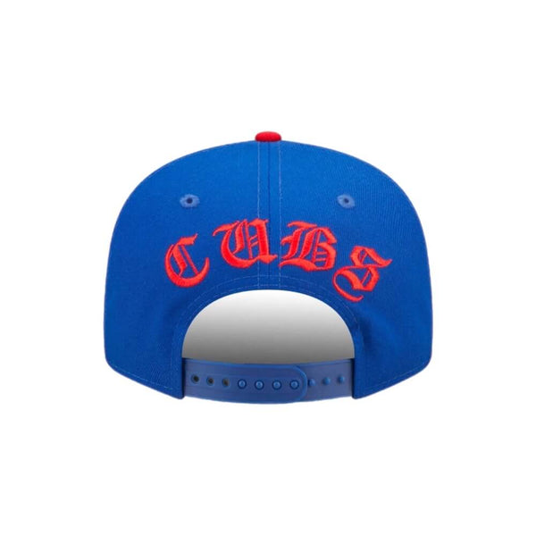 NEW ERA 9FIFTY MLB CHICAGO CUBS BACKLETTER ADJUSTABLE CAP BLUE