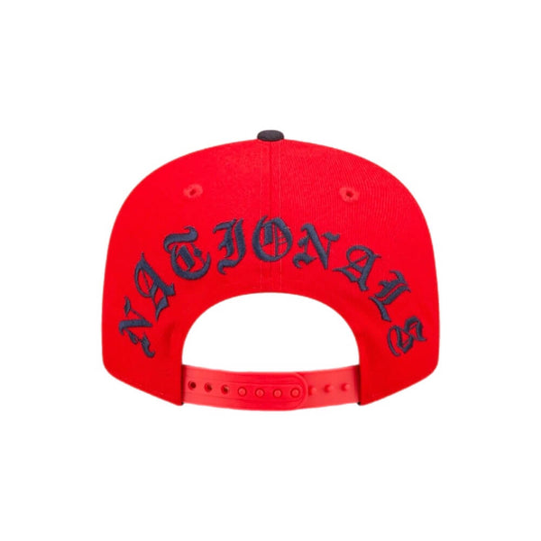 NEW ERA 9FIFTY MLB WASHINGTON NATIONALS BACKLETTER RED ADJUSTABLE CAP