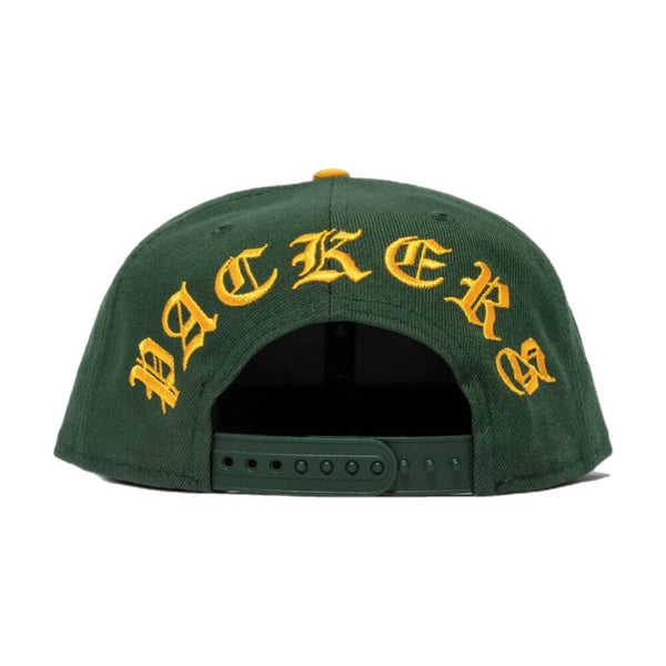 NEW ERA 9FIFTY NHL GREENBAY PACKERS BACKLETTER GORRA AJUSTABLE VERDE