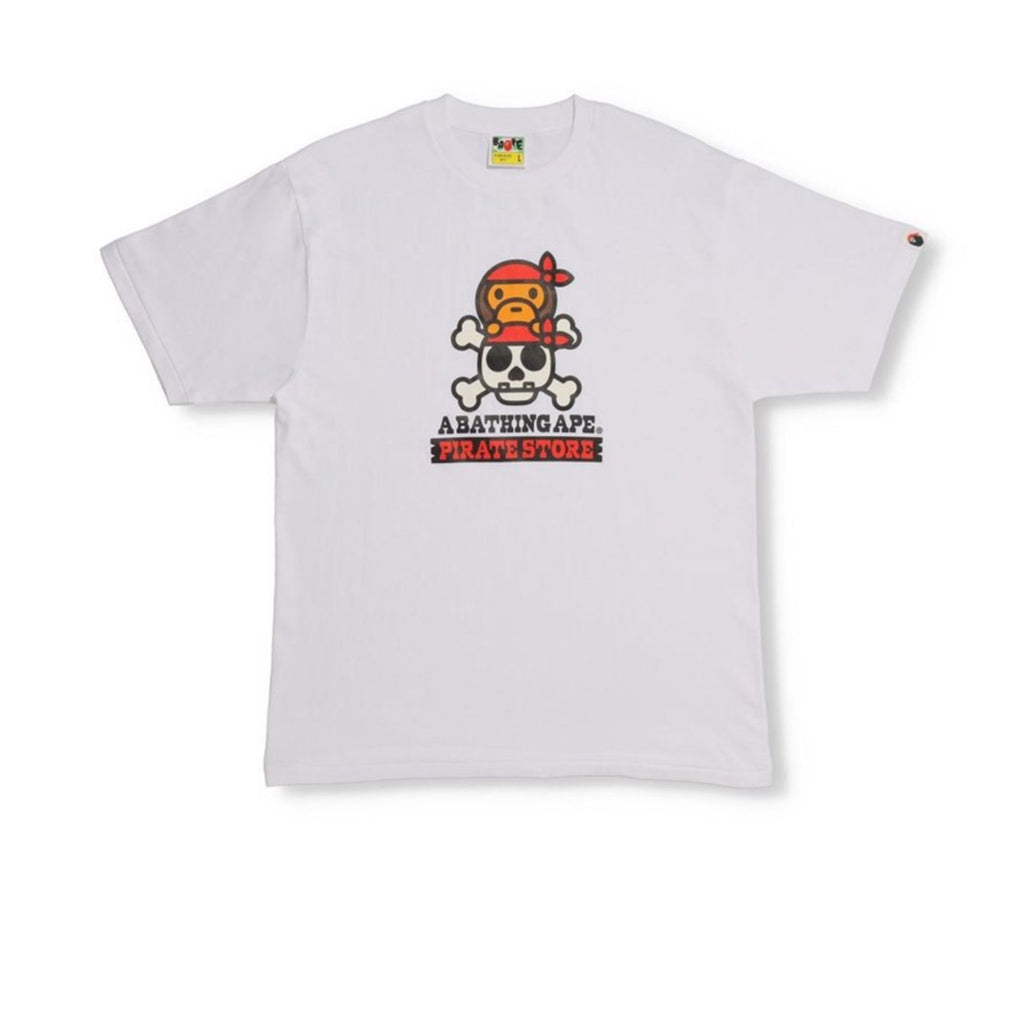 BAPE MILO & BONE PIRATE CAMISETA BLANCA FRENTE