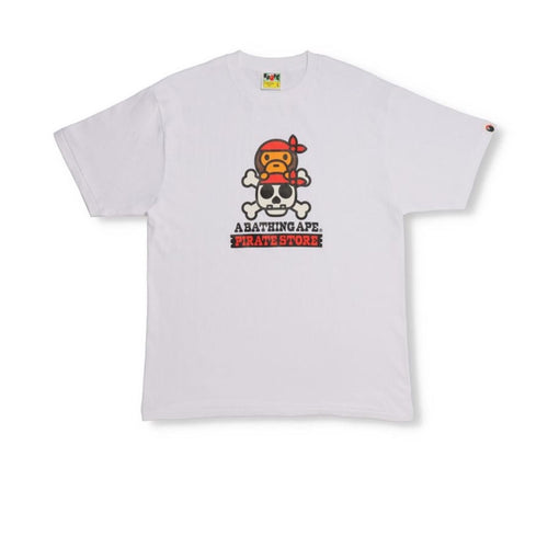 BAPE MILO & BONE PIRATE CAMISETA BLANCA FRENTE